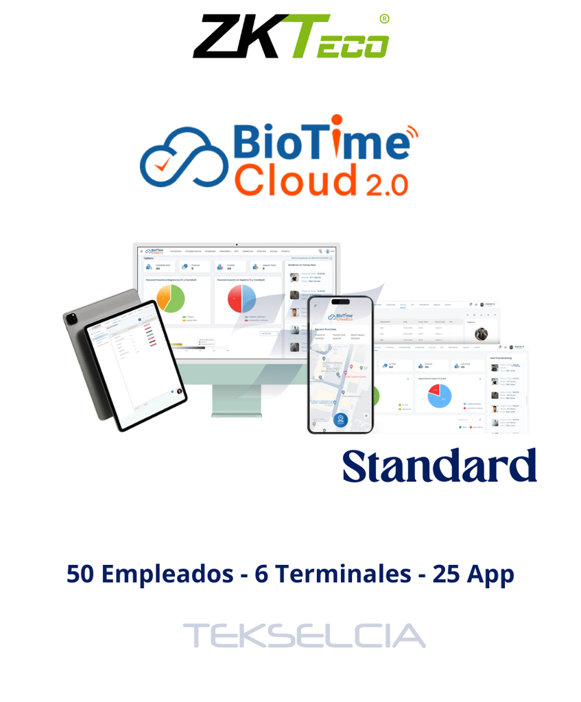 Biotime Cloud Zkteco K-SZKBT-CL-ST- Anual - Standard | TEKSELCIA